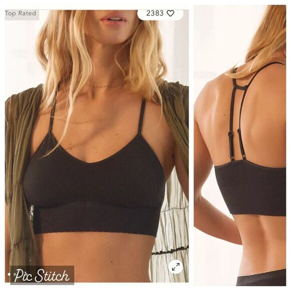 EUC Anthropologie Heather Gray Jenny Seamless T-back Bralette - Size XS/S - Picture 1 of 10
